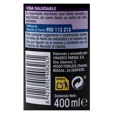 Crema bals&aacute;mica de vinagre con frambuesa Alipende 400ml