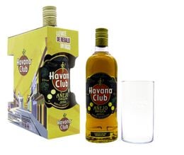 Ron añejo con vaso Havana Club 70cl