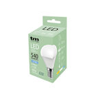 Bombilla Led esf&eacute;rica e14 pl&aacute;stico TM p45 6W fr&iacute;a