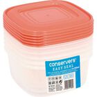 Recipiente herm&eacute;tico de pl&aacute;stico Cuadrado Sp-Berner 600ml 5unidades