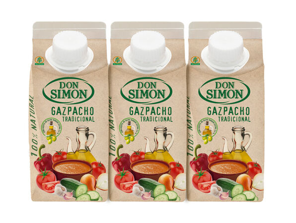 Gazpacho tradicional Don Simón 330ml pack 3