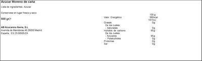 Az&uacute;car moreno Azucarera 500g en terrones
