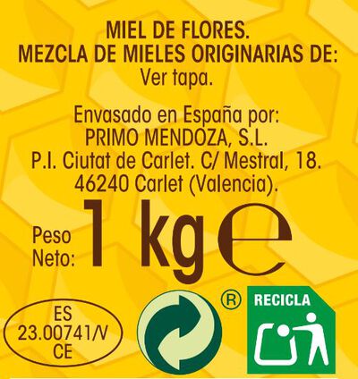 Miel de flores Alipende 1kg