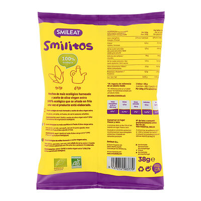 Snack Smileat smilitos ecol&oacute;gicos 38g