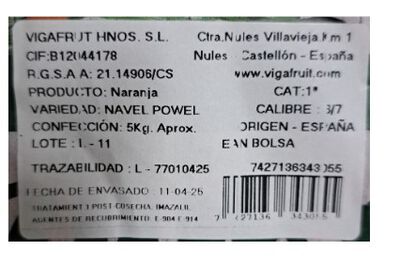 Naranja de zumo malla 5kg