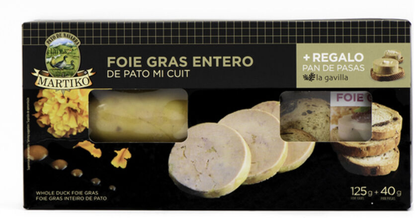 Foie de pato con pan de pasas Martiko 125g