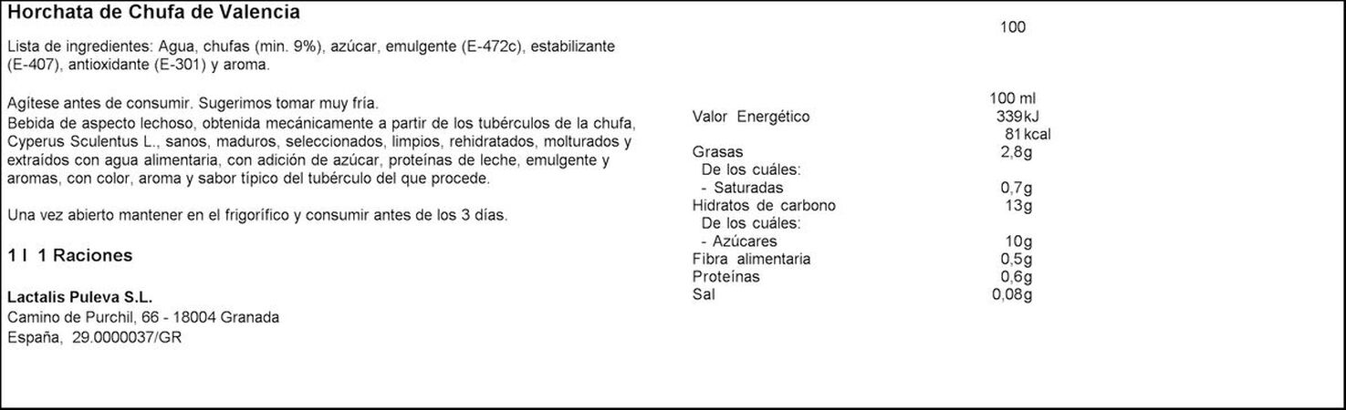Horchata Chufi 1l