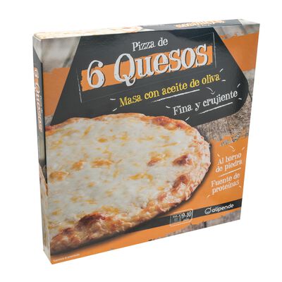 Pizza fina Alipende 375g 6 quesos