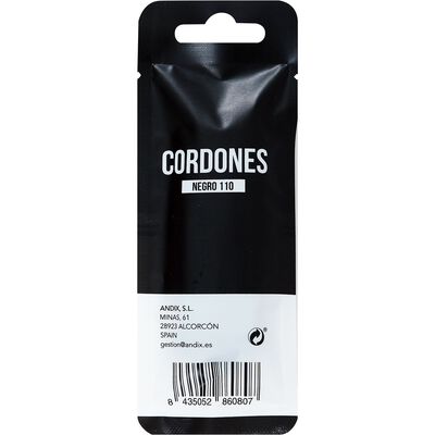 Cordones planos Achuchonas negros 110 cm