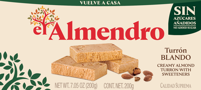 Turrón blando sin azúcar el Almendro 200g
