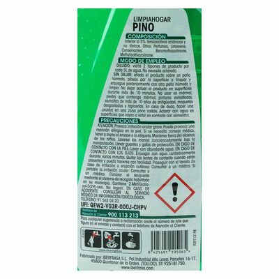 Limpiahogar Lanta 1,5 l Pino Alcohol