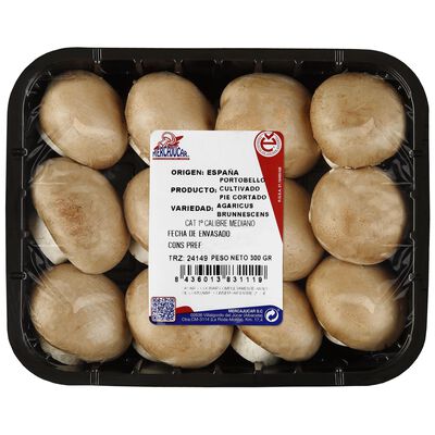 Champiñón portobello pie cortado bandeja 300g