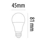Bombilla Led esférica e27 plástico TM g45 6W cálida