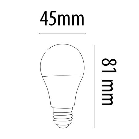 Bombilla Led esférica e27 plástico TM g45 6W cálida