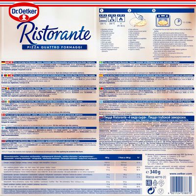 Pizza Ristorante Dr Oetker 340g 4 formaggi
