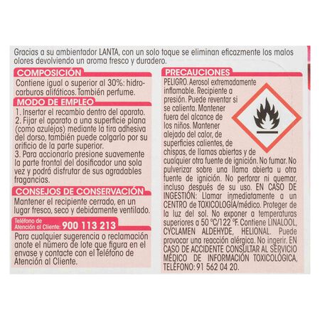 Ambientador minispray Lanta aparato + 3 recambios Floral