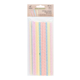 Cañas de papel Betik 48 uds rectas surtido de cuatro colores