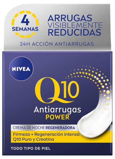 Crema facial de noche Nivea Q10 50ml power antiarrugas piel normal