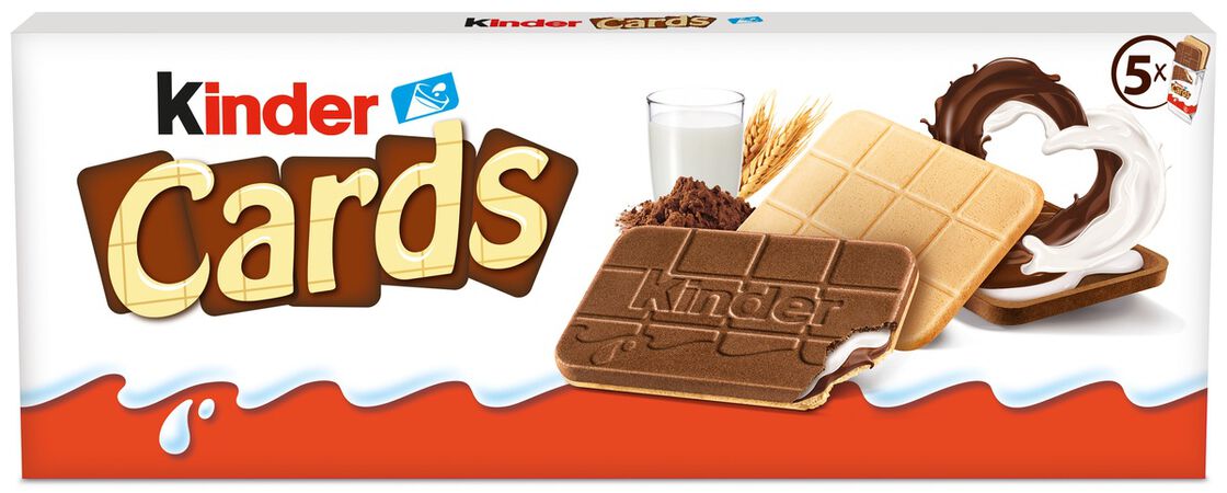 Galleta rellena Kinder cards 128g