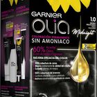 Tinte de cabello sin amon&iacute;aco Garnier Olia n&ordm; 1.0 negro profundo