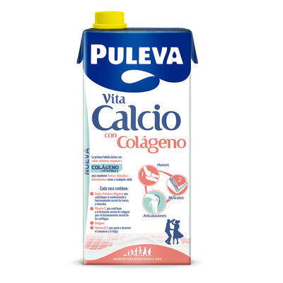 Bebida l&aacute;ctea desnatada con col&aacute;geno vita calcio Puleva 1l