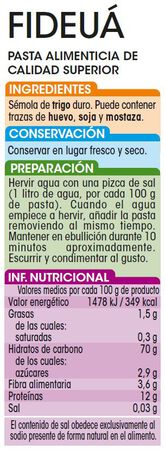 Fideu&aacute; Alipende 500g