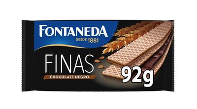 Galleta barquillo de chocolate negro Fontaneda 92g
