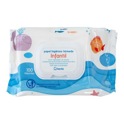 Papel higiénico húmedo Lanta 100 uds infantil