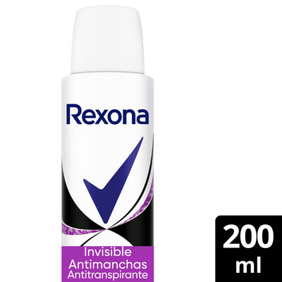 Desodorante spray Rexona 200ml invisible black&white sin alcohol