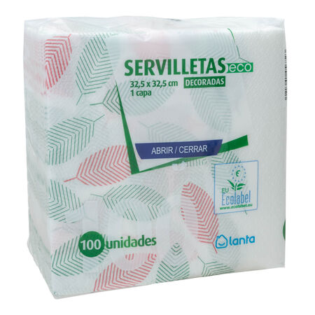 Servilleta Lanta 1 capa 100 uds decorada