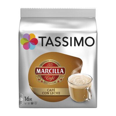 Caf&eacute; con leche Tassimo marcilla 16 c&aacute;psulas