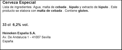 Cerveza rubia 18/70 lata 33cl