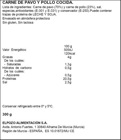 Kebab king upp Elpozo 300 gr pavo-pollo