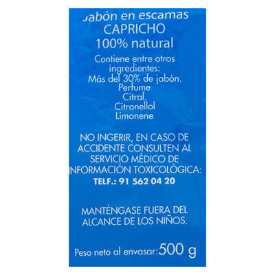 Jabon puro capricho 500g en escamas