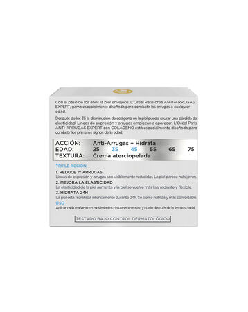 Crema facial de día L'Oréal 50ml active 35 + colágeno antiarrugas