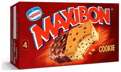 Helado Maxibon Nestlé Cookies 4 uds