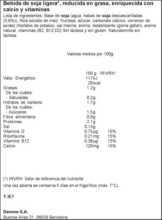 Bebida de soja ligera Alpro 1l