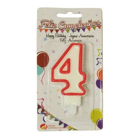 Vela cumpleaños Nº 4