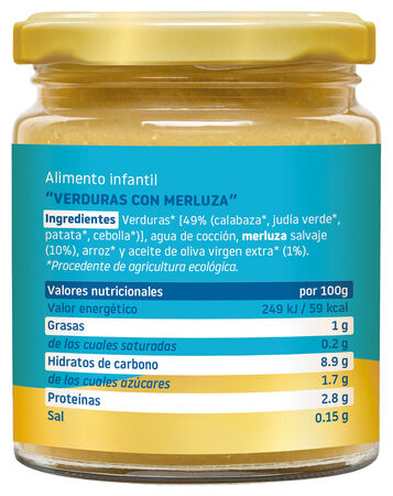Tarro Smileat merluza con verduras 230g