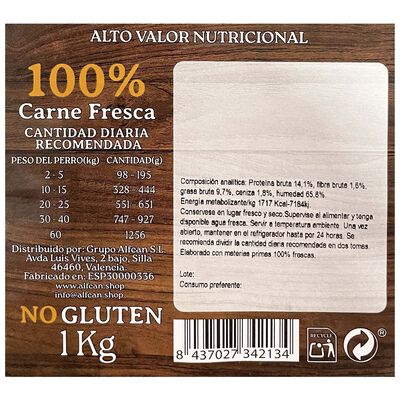 Alimentaci&oacute;n para perro Salchicha Alfcan 1k
