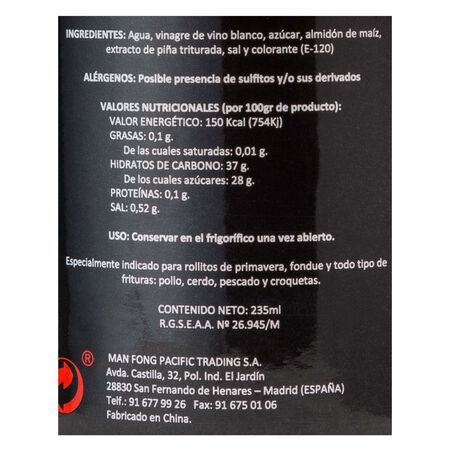 Salsa Man Fong 235g agridulce