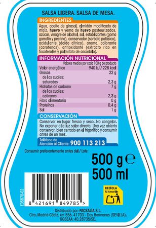 Salsa ligera Alipende 500ml