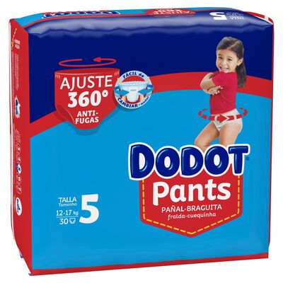 Pa&ntilde;ales braga Dodot Pants talla 5 12-17kg 30 uds