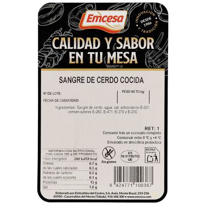 Sangre de cerdo cocida Emcesa 300g