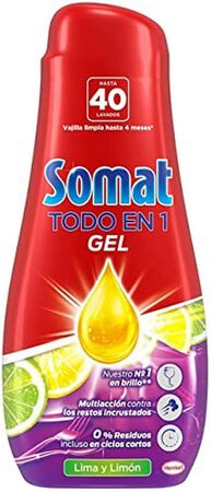 Detergente en gel para lavavajillas Somat 40 lavados limón