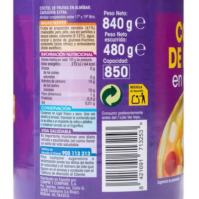 Coctel de frutas en almibar Alipende 480g