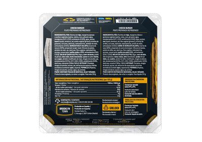 Cheese burguer brooklyng town 92% vacuno 210g