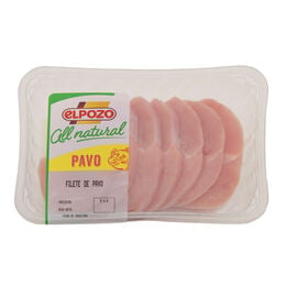 Filete de pechuga de pavo AllNatural ElPozo 500g aproximadamente