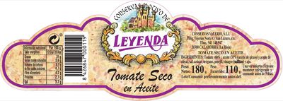Tomate seco en aceite Leyenda 110g