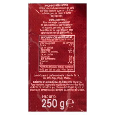 Caf&eacute; molido descafeinado Alipende 250g mezcla 50/50